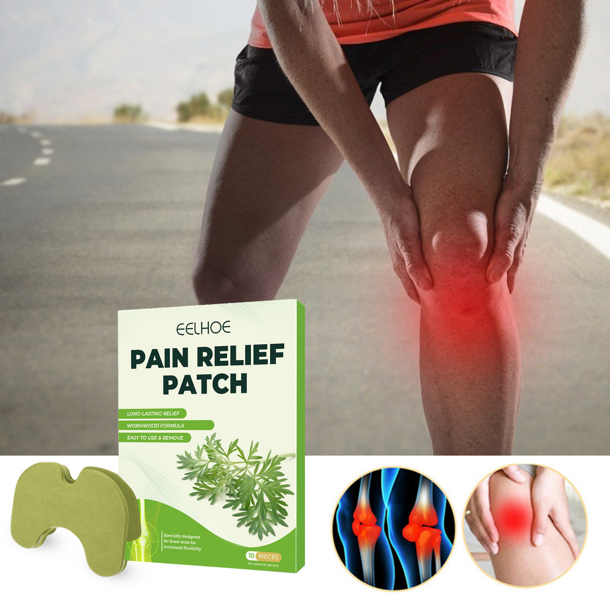 Mugwort Pain Relief Patches for Joint and Muscle Comfort
