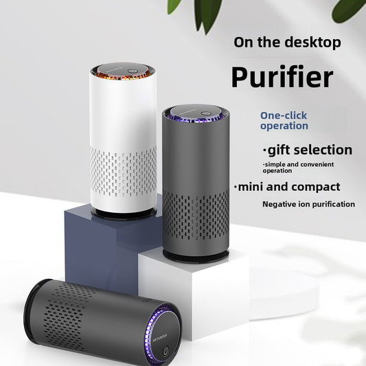 Portable Desktop Air Purifier with Negative Ion Technology