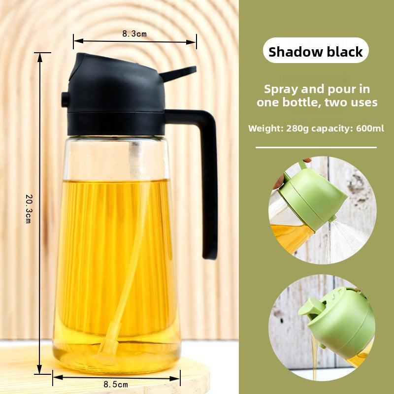 Automatic Dual-Use Glass Oil Spray Bottle