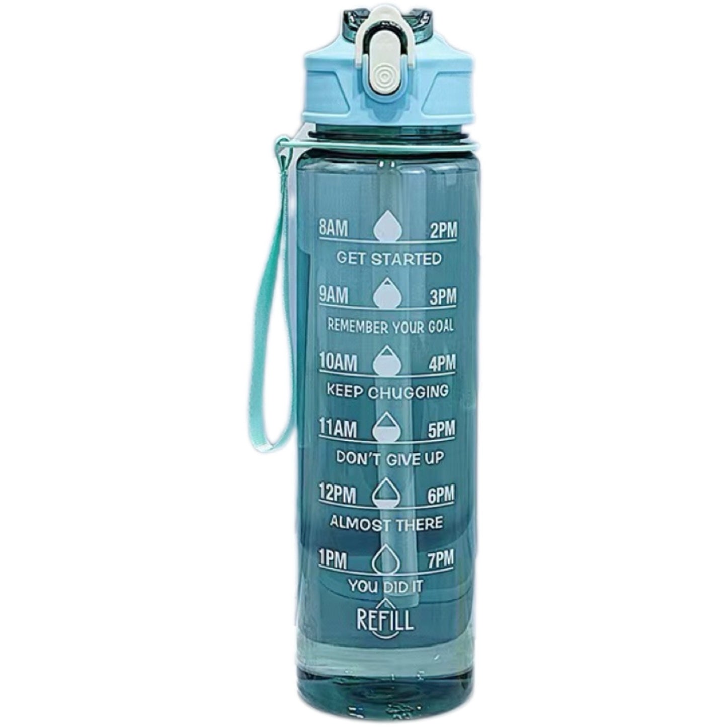 Sports Water Bottle with Straw and Handle