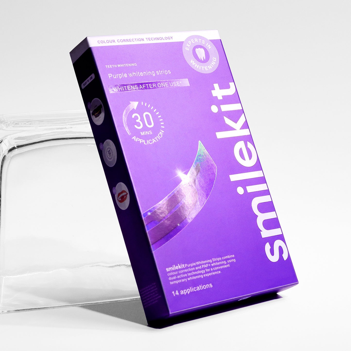 V34 Purple Teeth Whitening Strips, Brightening and Removing Yellow Stains
