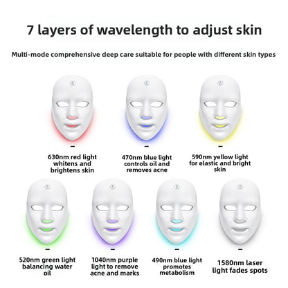 Rechargeable LED Light Therapy Facial Mask Device