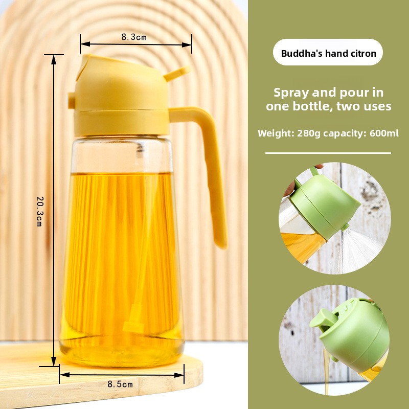 Automatic Dual-Use Glass Oil Spray Bottle