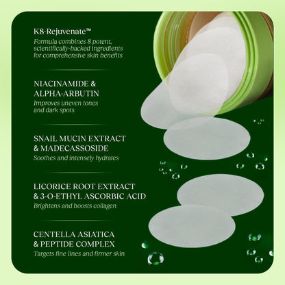 Exfoliating Centella Asiatica Skincare Toner Pads