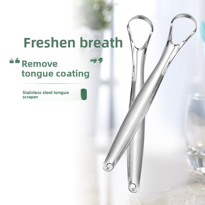 Stainless steel tongue scraper