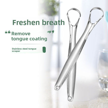 Stainless steel tongue scraper