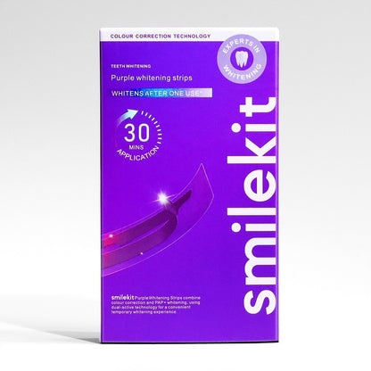 V34 Purple Teeth Whitening Strips, Brightening and Removing Yellow Stains