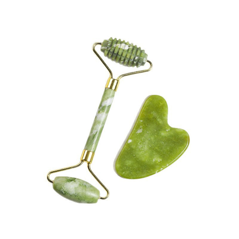 Natural Jade Facial Roller Massage Set