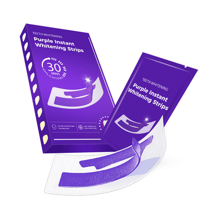 V34 Purple Teeth Whitening Strips, Brightening and Removing Yellow Stains