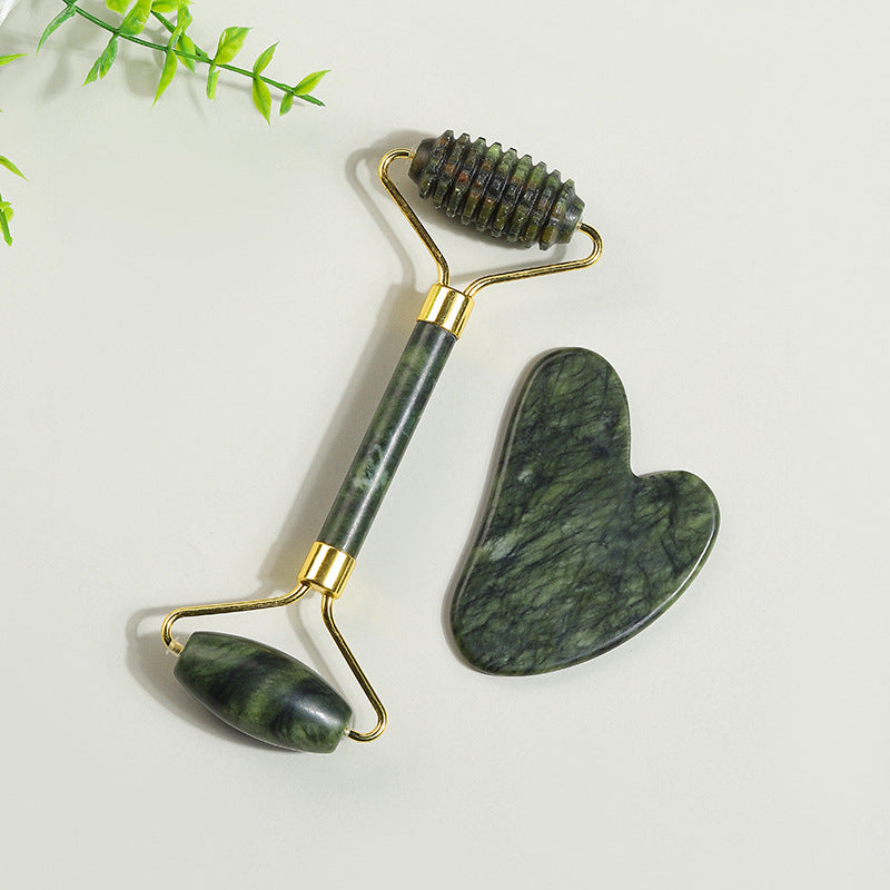 Natural Jade Facial Roller Massage Set