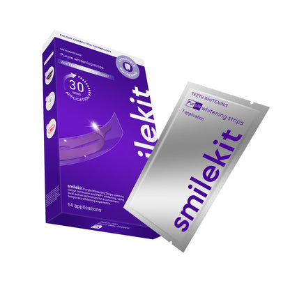 V34 Purple Teeth Whitening Strips, Brightening and Removing Yellow Stains