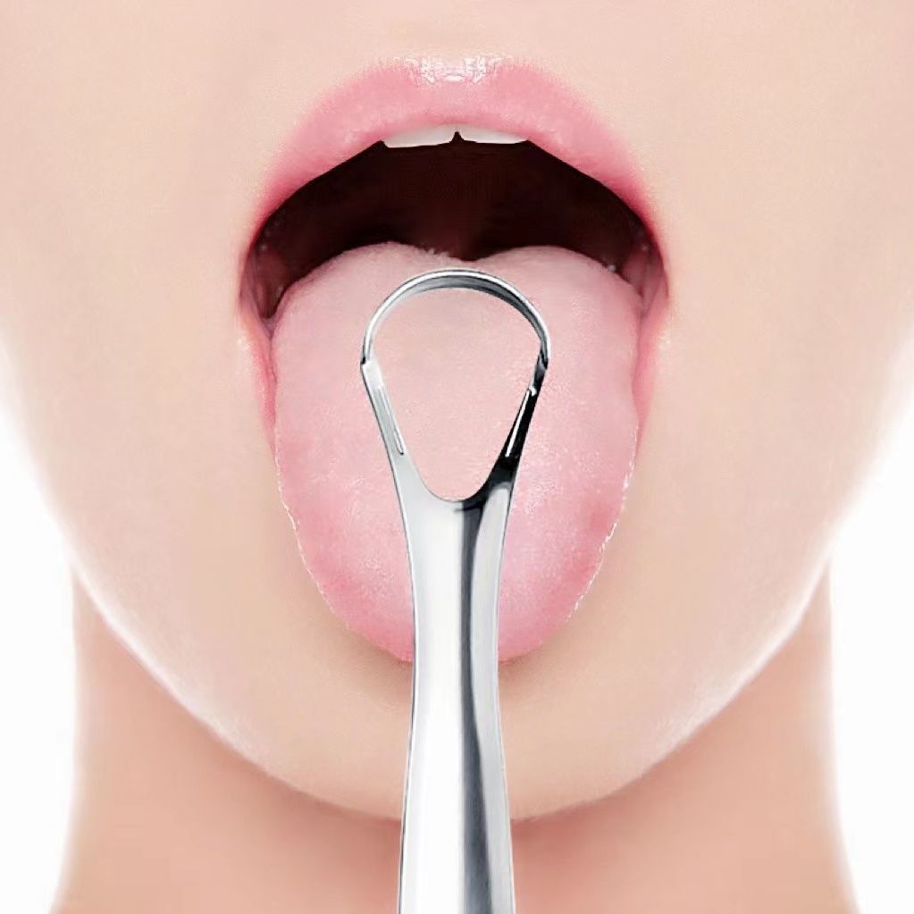 Stainless steel tongue scraper