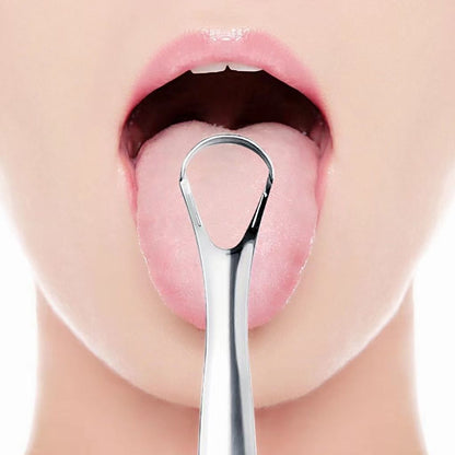 Stainless steel tongue scraper