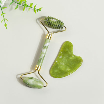 Natural Jade Facial Roller Massage Set