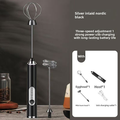 Electric Milk Frother Handheld Whisk for Coffee