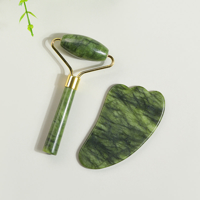 Natural Jade Facial Roller Massage Set