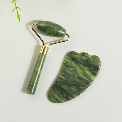 Natural Jade Facial Roller Massage Set