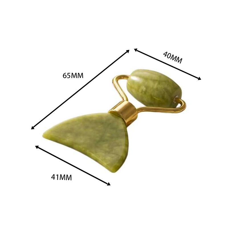 Natural Jade Facial Roller Massage Set