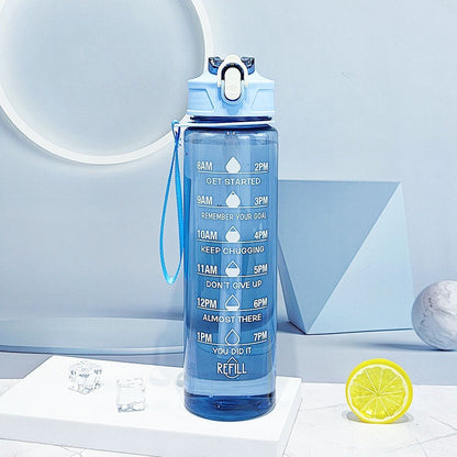 Sports Water Bottle with Straw and Handle