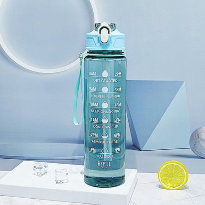 Sports Water Bottle with Straw and Handle