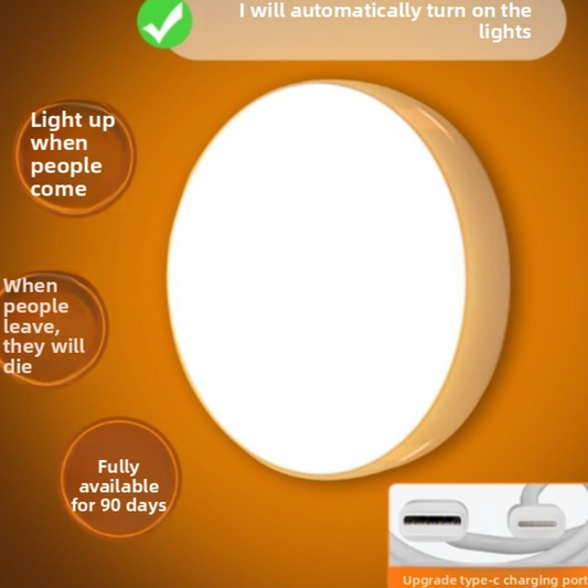Human Body Sensor Lamp Automatically Lights up at Night,Smart Charging Night Light